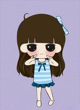 卡通小女孩