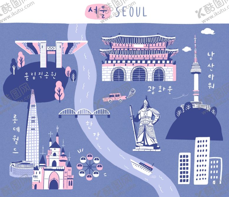 编号：30680110252055271361【酷图网】源文件下载-旅游地标建筑物插画