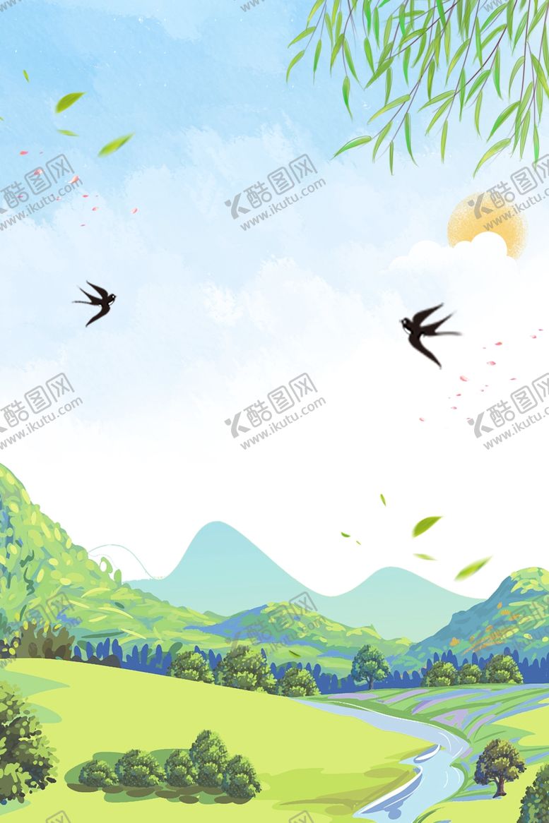编号：72938909240241088086【酷图网】源文件下载-春天海报背景