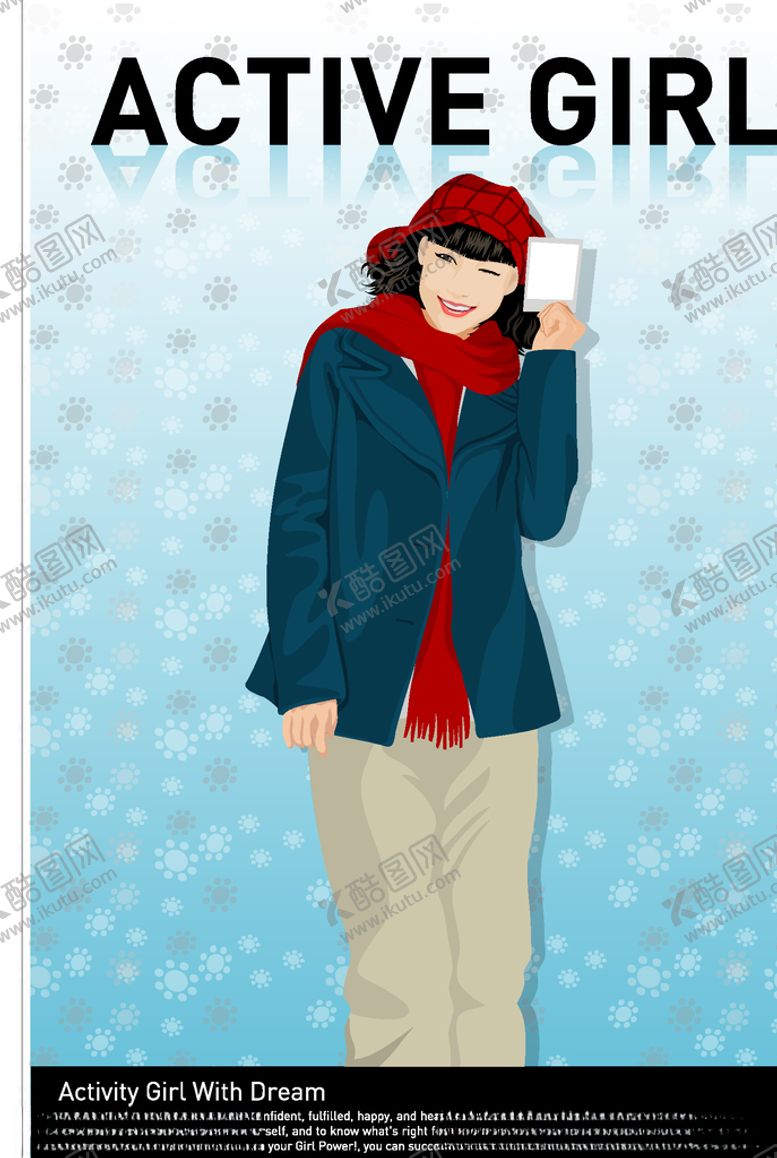 编号：94047409181505472427【酷图网】源文件下载-冬天女孩