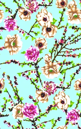 手绘花乱叶子小碎