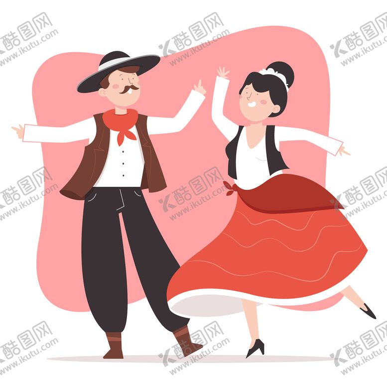 编号：38169509210334313549【酷图网】源文件下载-跳舞卡通人物