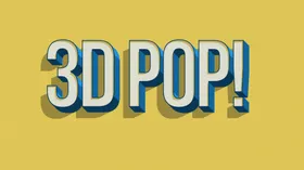 复古字体效果样机智能贴图3DPS式