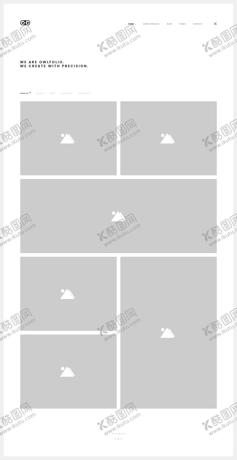 编号：37339203250520371877【酷图网】源文件下载-作品集展示网页模板