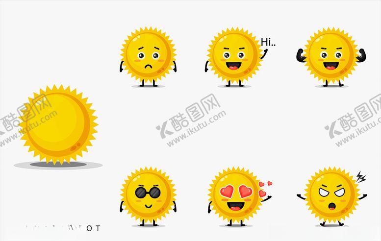 编号：36375307030302137474【酷图网】源文件下载-卡通太阳