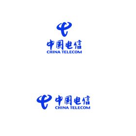 中国电信logo  彩页