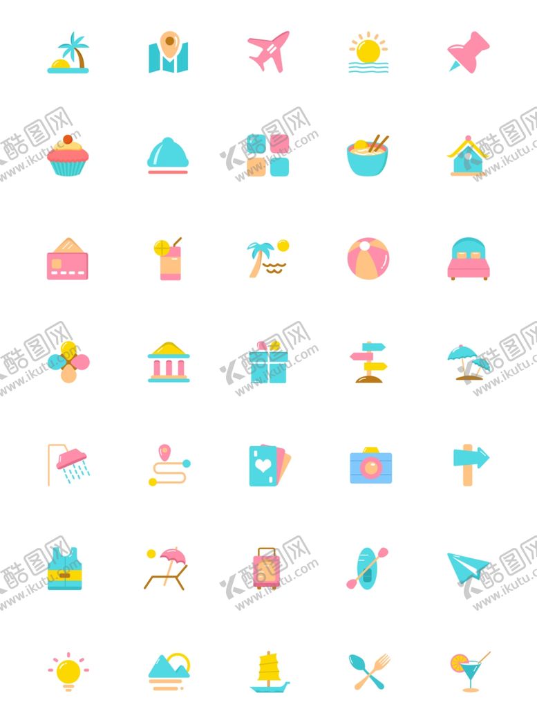 编号：51167209132301238937【酷图网】源文件下载-旅游类icons