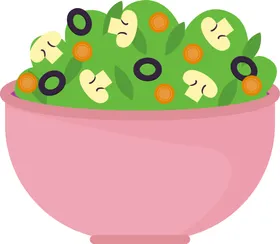 手绘沙拉png免抠图果蔬食物律