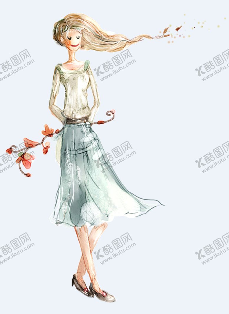 编号：32003511210423028721【酷图网】源文件下载-卡通女孩手绘
