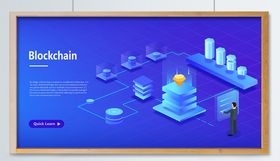 高科技互联网商务插画