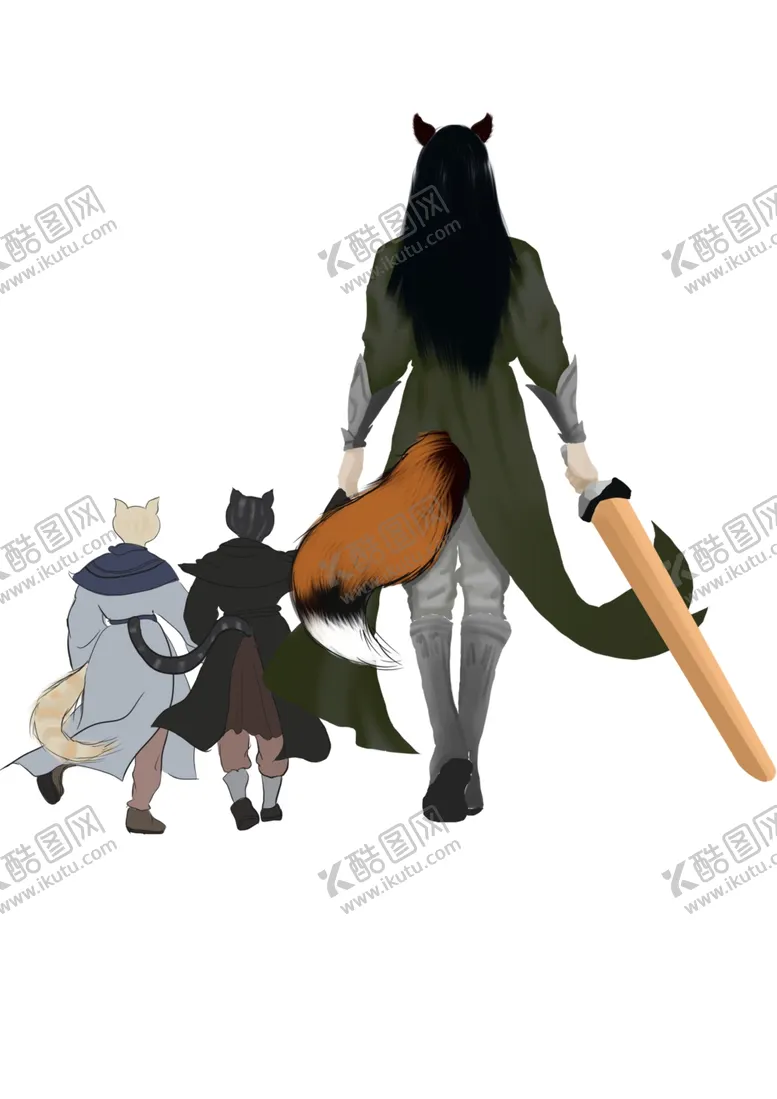 编号：23052302162314086037【酷图网】源文件下载-狐狸与猫