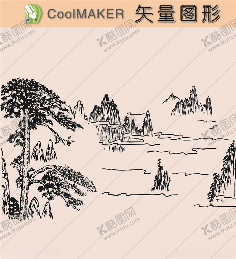 编号：19207809141040068938【酷图网】源文件下载-线稿剪影壁纸简洁手绘