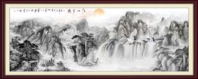 水墨山水抽象画意境画禅意