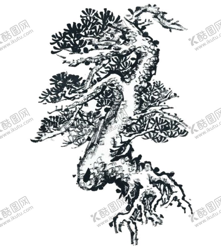 编号：24610606272017153010【酷图网】源文件下载-水墨中国风迎客松