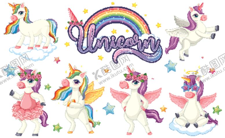 编号：31942909201023309899【酷图网】源文件下载-卡通独角兽