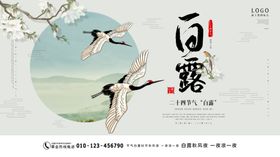 白露时节双鹤栖于水边