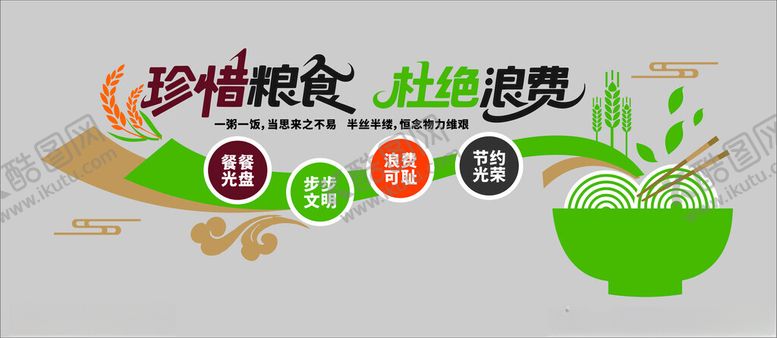 编号：49256405052044327271【酷图网】源文件下载-节约粮食文化墙