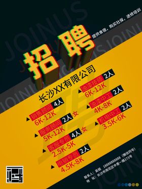 招聘海报纸企业诚人才