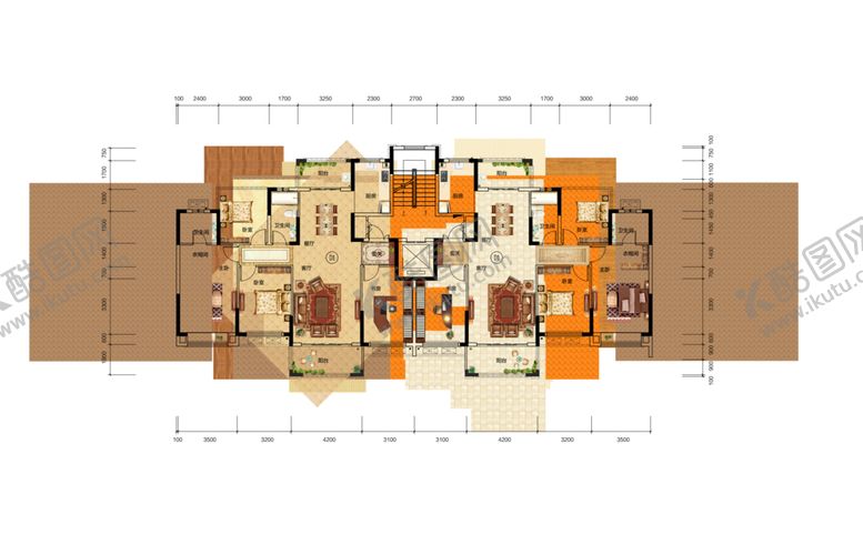 编号：72695206262251122623【酷图网】源文件下载-户型渲染图