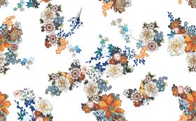 数码印花手绘手绘花花朵