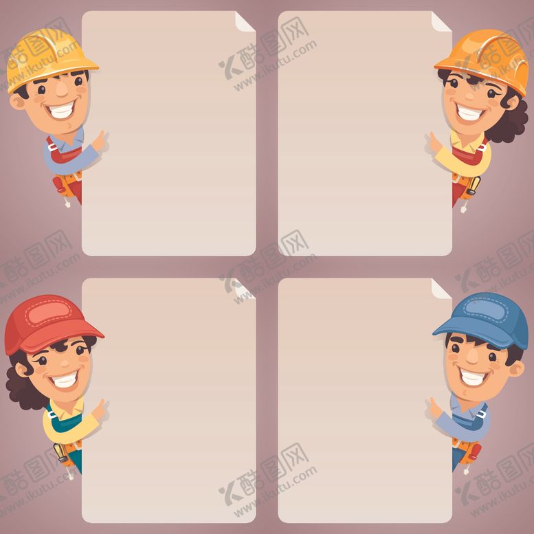 编号：91621010140642056224【酷图网】源文件下载-卡通职业人物