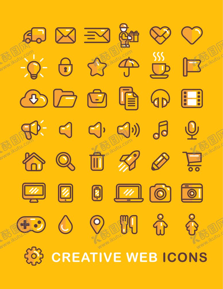 编号：26813404241939112622【酷图网】源文件下载-创意网页图标集合