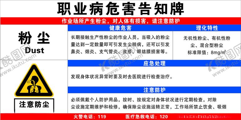 编号：75508301201233086603【酷图网】源文件下载-职业危害告知牌
