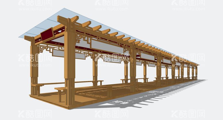 编号：24511312012231339251【酷图网】源文件下载-防腐木凉亭 SKP