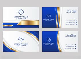 蓝色高档商务名片