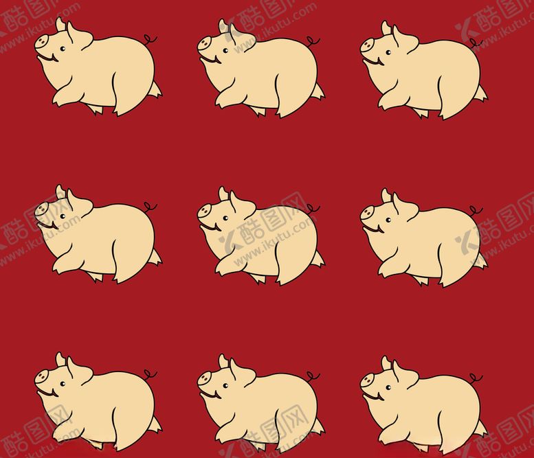 编号：54453209221114406118【酷图网】源文件下载-喜庆的猪