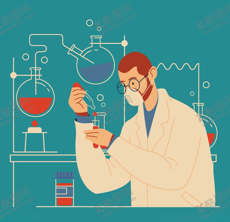 编号：40580009281547251627【酷图网】源文件下载-矢量卡通科学实验人物