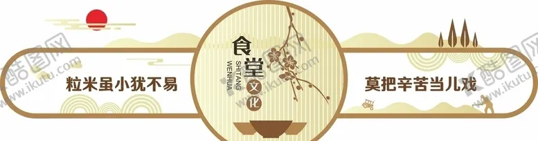 编号：51536705080809234757【酷图网】源文件下载-食堂餐厅中式风格创意文化墙