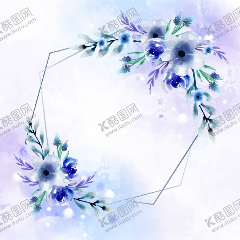 编号：34718112271100012065【酷图网】源文件下载-水彩花卉边框