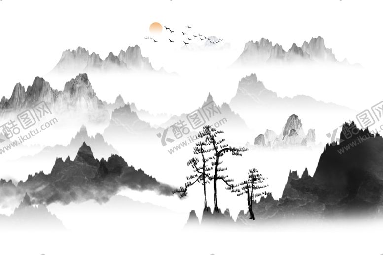 编号：54081110170951526061【酷图网】源文件下载-新中式山水画