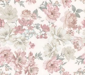 淡粉花卉图案背景纹理