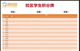 校区学生积分牌