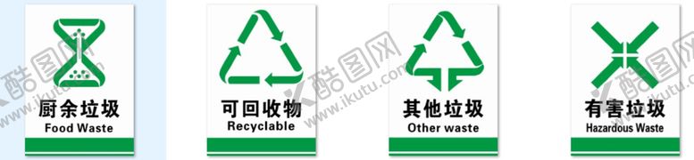 编号：62640002231506499247【酷图网】源文件下载-垃圾桶标识贴