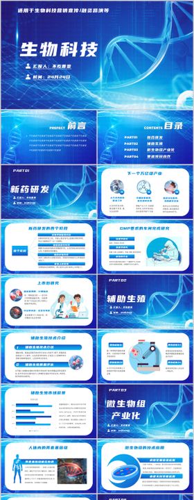 生物科技项目宣传合作内容PPT