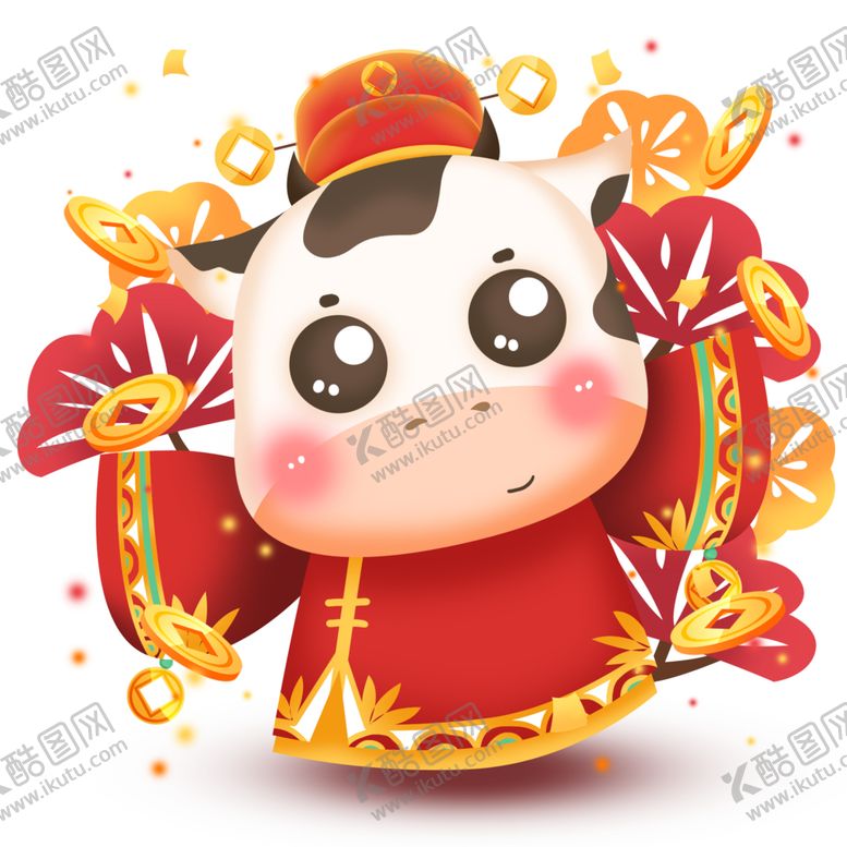 编号：39134405050651343055【酷图网】源文件下载-牛卡通形象(8)
