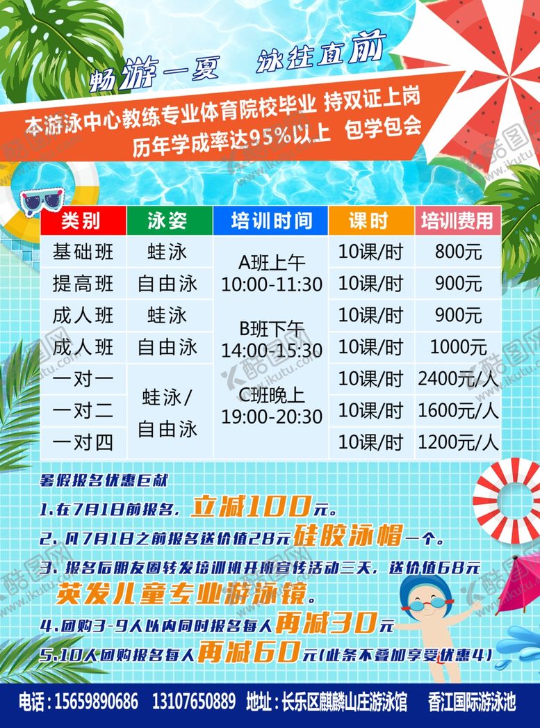 编号：85916109211320514533【酷图网】源文件下载-游泳传单