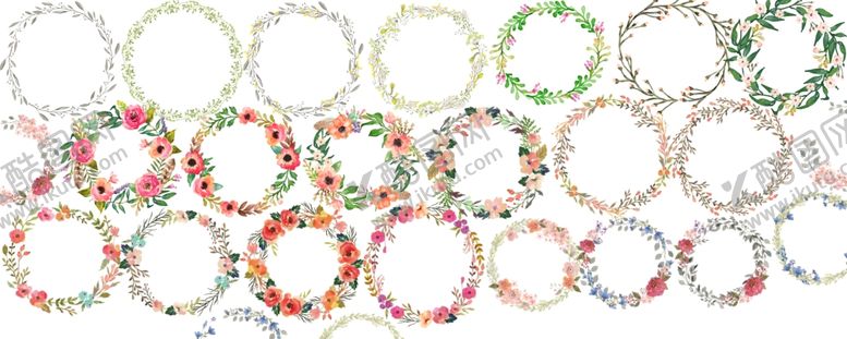 编号：33677911251531263161【酷图网】源文件下载-手绘花环