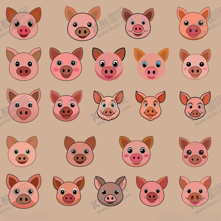 编号：36483902181620273587【酷图网】源文件下载-猪头素材图