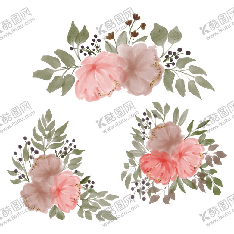 编号：92773104190913438550【酷图网】源文件下载-水彩花卉边框