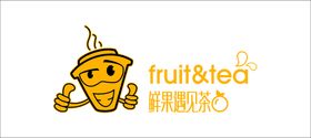 鲜果遇见茶LOGO矢量图