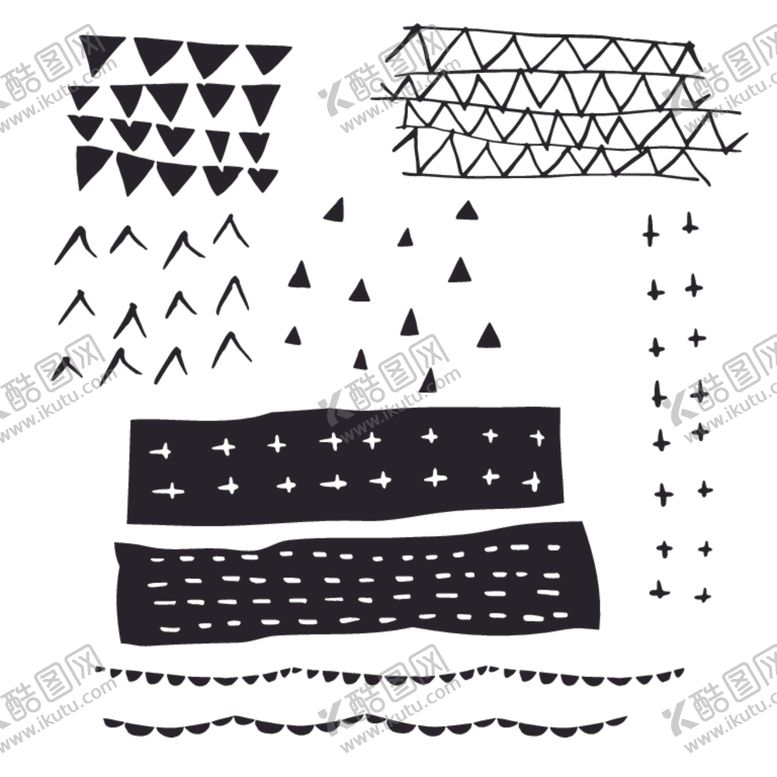 编号：26351609241359497755【酷图网】源文件下载-手绘黑白图案