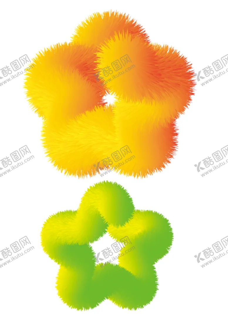 编号：48530709162023409153【酷图网】源文件下载-毛绒五角星