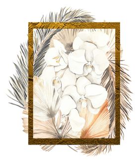 北欧小清新水彩植物图案