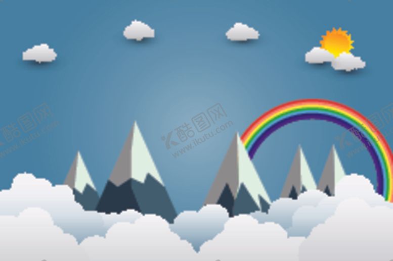 编号：99878509091700297547【酷图网】源文件下载-剪纸风格风景