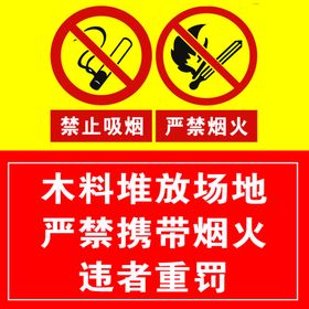 木料堆放严禁烟火禁止吸烟