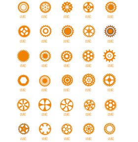编号：46598009231937431724【酷图网】源文件下载-手绘齿轮组